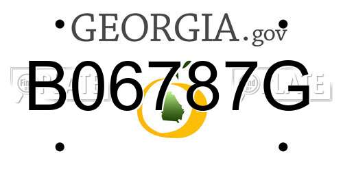 B06787G Georgia License Plate