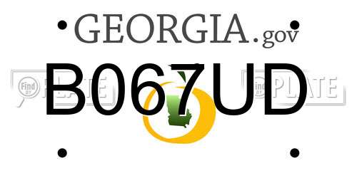 B067UD Georgia License Plate