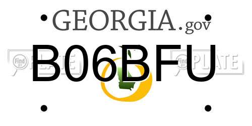 B06BFU Georgia License Plate
