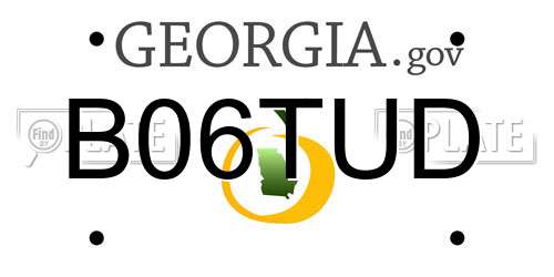B06TUD Georgia License Plate