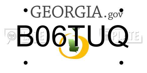 B06TUQ Georgia License Plate