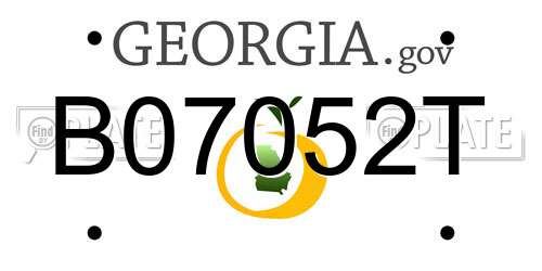 B07052T Georgia License Plate