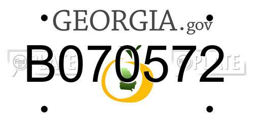 B070572 Georgia License Plate