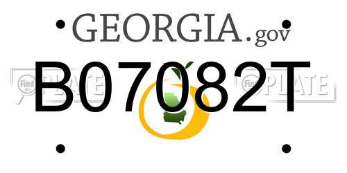 B07082T Georgia License Plate