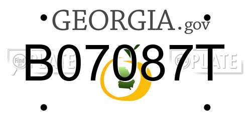B07087T Georgia License Plate
