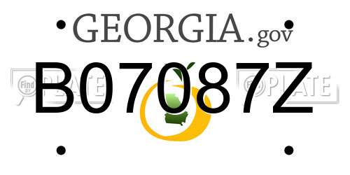 B07087Z Georgia License Plate