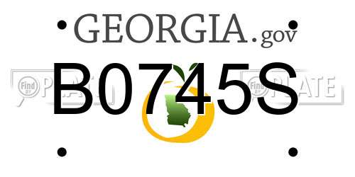 B0745S Georgia License Plate