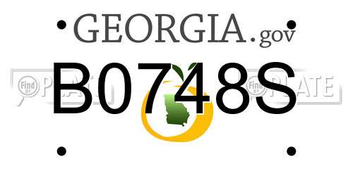 B0748S Georgia License Plate