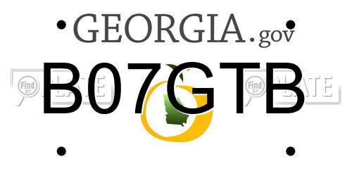 B07GTB Georgia License Plate