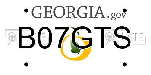 B07GTS Georgia License Plate