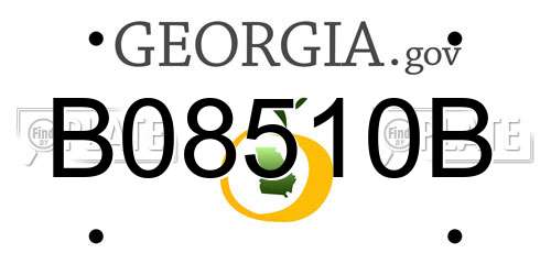 B08510B Georgia License Plate