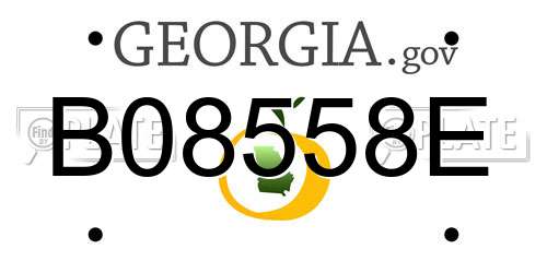B08558E Georgia License Plate