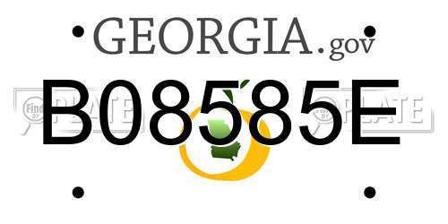 B08585E Georgia License Plate