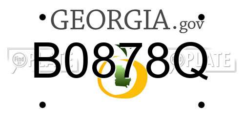 B0878Q Georgia License Plate