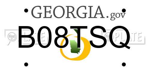 B08TSQ Georgia License Plate
