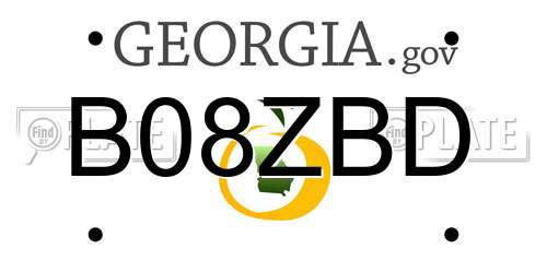 B08ZBD Georgia License Plate