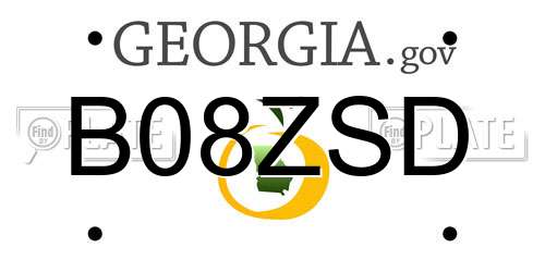 B08ZSD Georgia License Plate