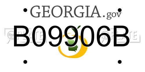 B09906B Georgia License Plate