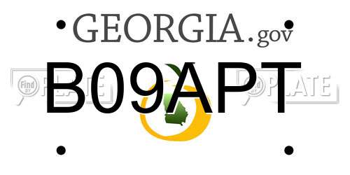 B09APT Georgia License Plate