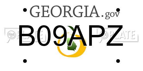 B09APZ Georgia License Plate