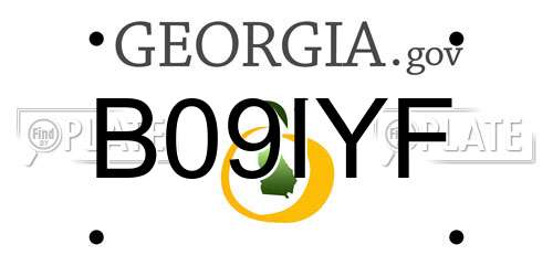 B09IYF Georgia License Plate