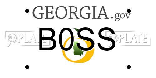 B0SS Georgia License Plate