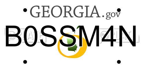 B0SSM4N Georgia License Plate