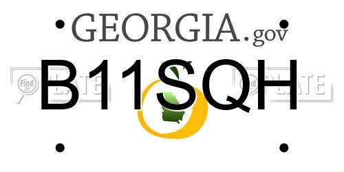 B11SQH Georgia License Plate