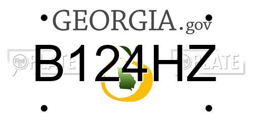 B124HZ Georgia License Plate
