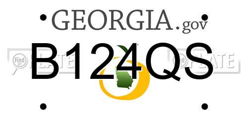 B124QS Georgia License Plate