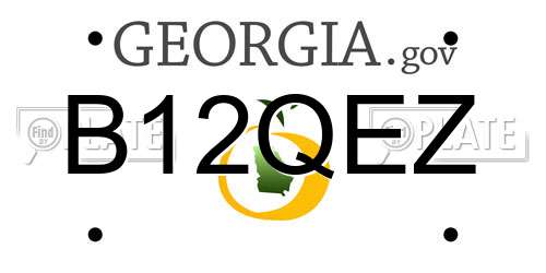 B12QEZ Georgia License Plate