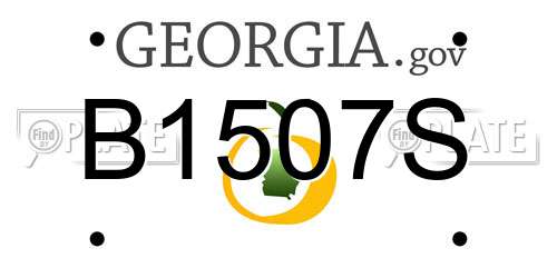 B1507S Georgia License Plate