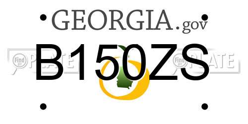 B150ZS Georgia License Plate