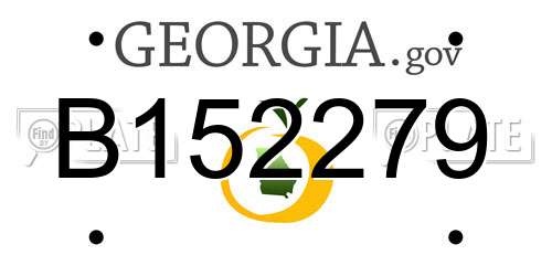B152279 Georgia License Plate