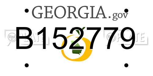 B152779 Georgia License Plate