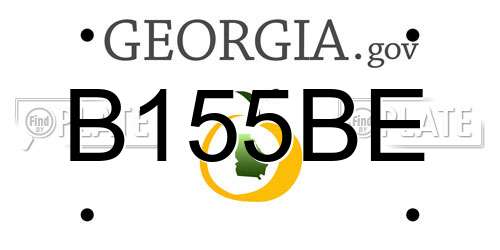 B155BE Georgia License Plate