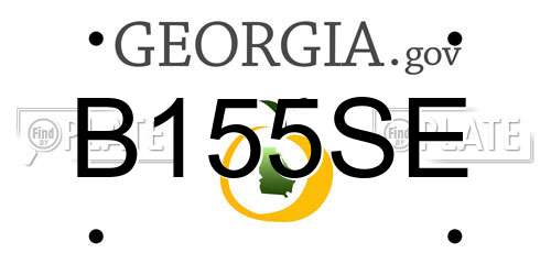 B155SE Georgia License Plate