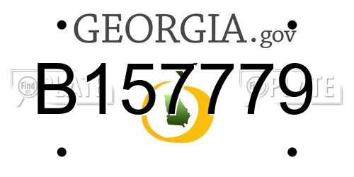 B157779 Georgia License Plate