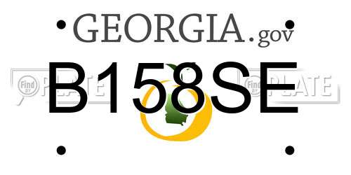 B158SE Georgia License Plate