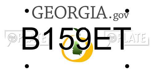 B159ET Georgia License Plate