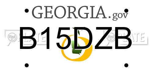 B15DZB Georgia License Plate