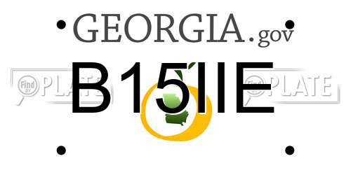 B15IIE Georgia License Plate