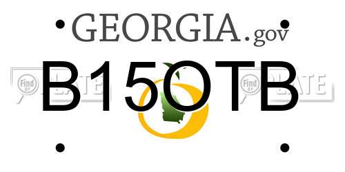 B15OTB Georgia License Plate