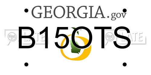 B15OTS Georgia License Plate
