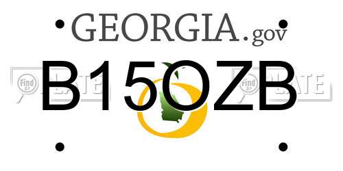 B15OZB Georgia License Plate