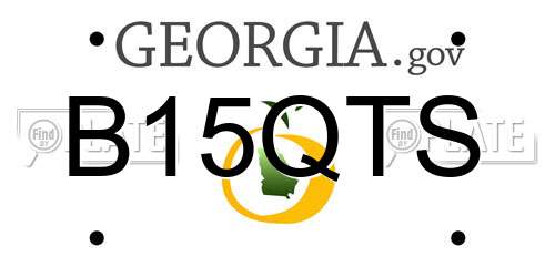 B15QTS Georgia License Plate