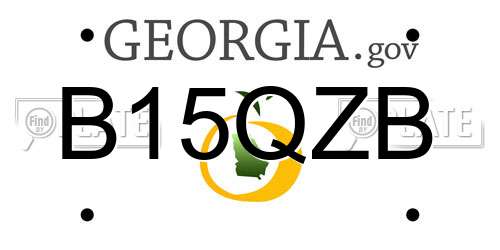 B15QZB Georgia License Plate
