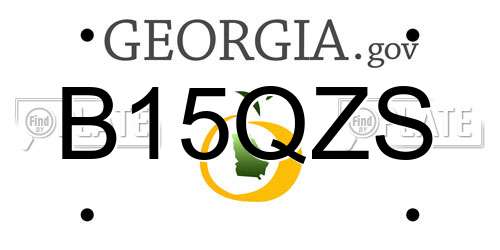 B15QZS Georgia License Plate