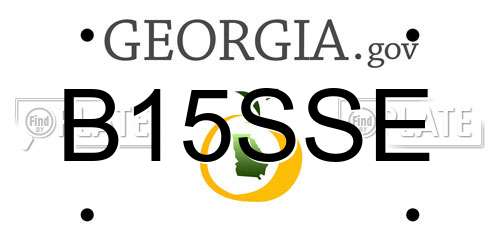 B15SSE Georgia License Plate