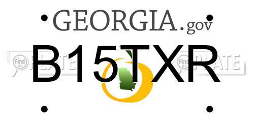 B15TXR Georgia License Plate